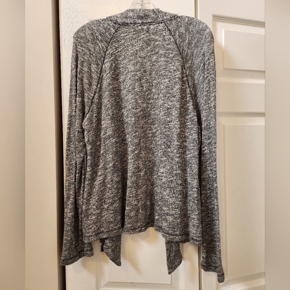 💥SALE💥Sonoma Lifestyle, XL, Womens Hi Low Cardigan, Black, White, Gray - Picture 3 of 5